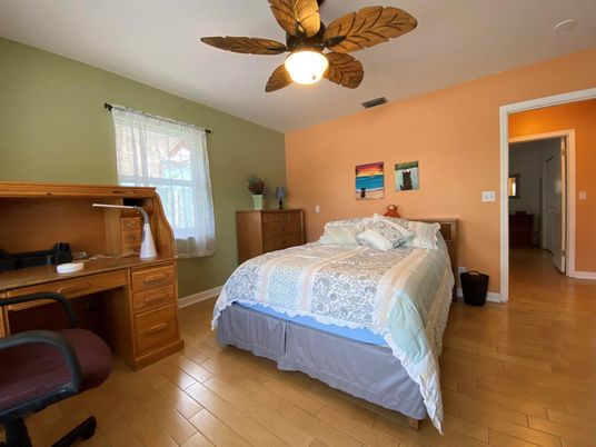 Bedroom, Home Office, Interior, Wood Texture Flooring