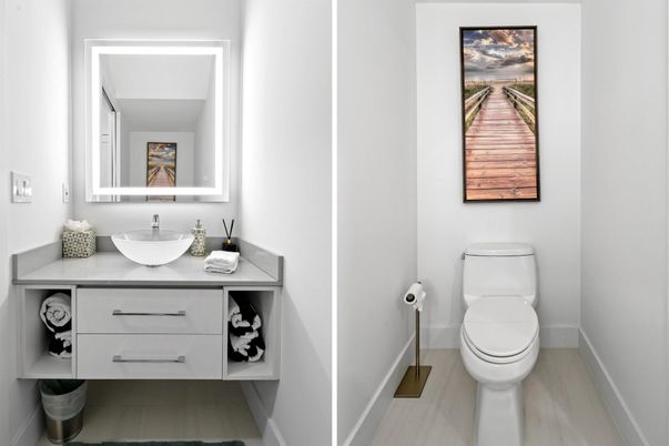 Bathroom, Interior, Wood Texture Flooring