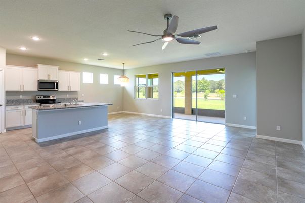 Empty room, Interior, Kitchen, Pendant Lights, Recessed Lighting