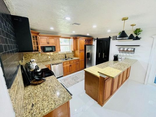 Interior, Kitchen, Recessed Lighting, Stainless Steel Appliances