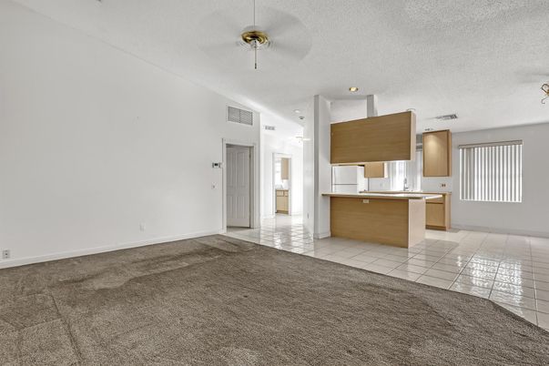 Empty room, Interior, Kitchen, Recessed Lighting