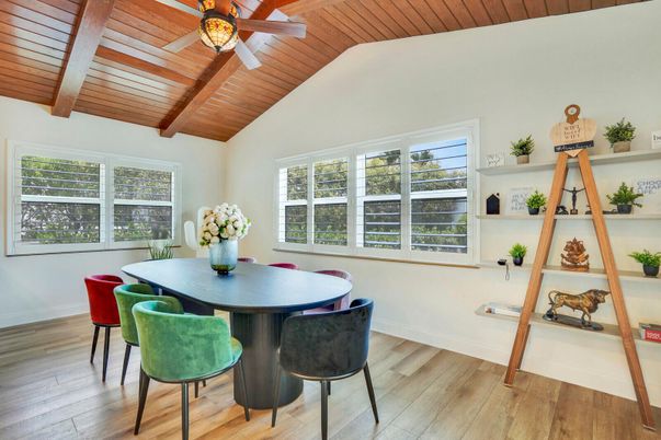 Dining room, Interior, Wooden Beams, Wooden Ceilings, Wood Texture Flooring