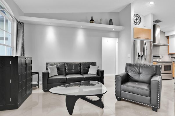 Interior, Kitchen, Living room, Recessed Lighting, Stainless Steel Appliances