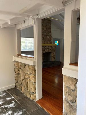 Fireplace, Interior, Stone Walls, Wood Texture Flooring