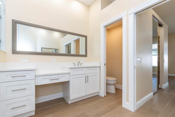 Bathroom, Dual Sink Vanities, Interior, Wood Texture Flooring