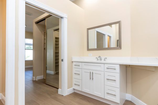 Bathroom, Dual Sink Vanities, Interior, Walk-in Closets, Wood Texture Flooring