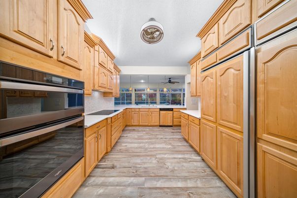 Interior, Kitchen, Wood Texture Flooring