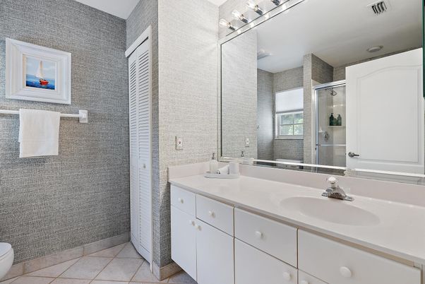 Bathroom, Dual Sink Vanities, Glass Shower, Interior