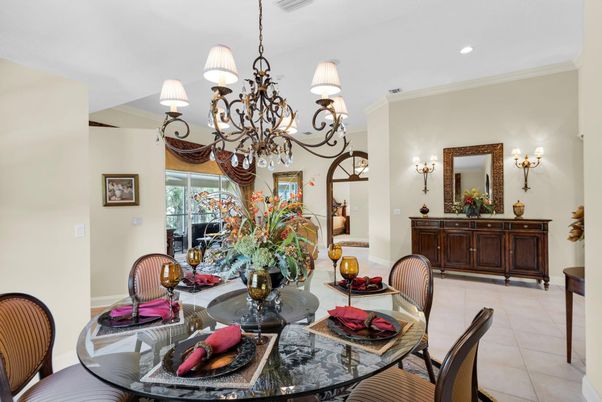 Chandelier, Dining room, Interior, Recessed Lighting