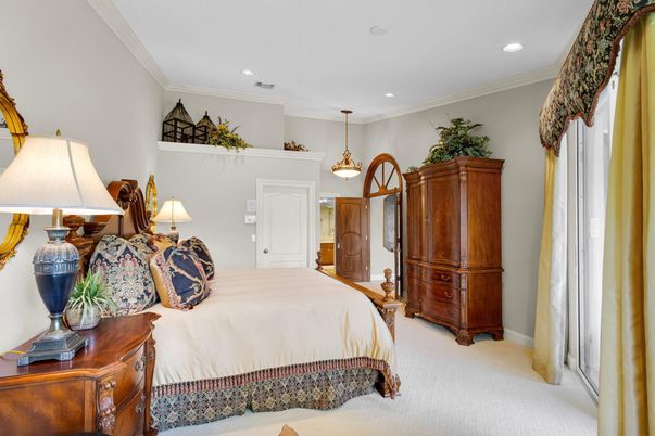 Bedroom, Interior, Pendant Lights, Recessed Lighting