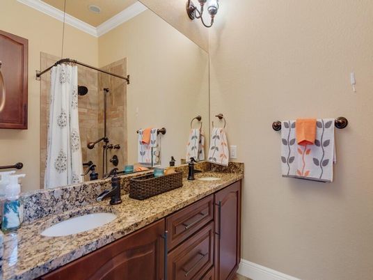 Bathroom, Dual Sink Vanities, Glass Shower, Interior