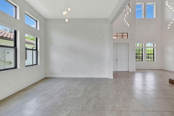 Empty room, Interior, Pendant Lights