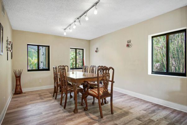 Dining room, Interior, Wood Texture Flooring