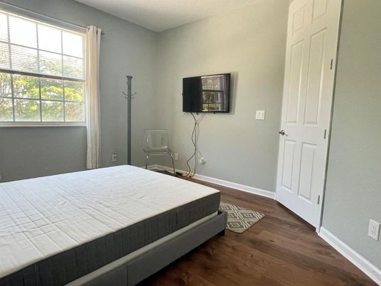 Bedroom, Interior, Wood Texture Flooring