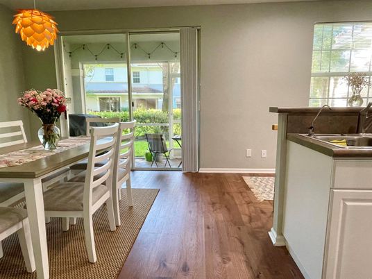 Dining room, Interior, Wood Texture Flooring