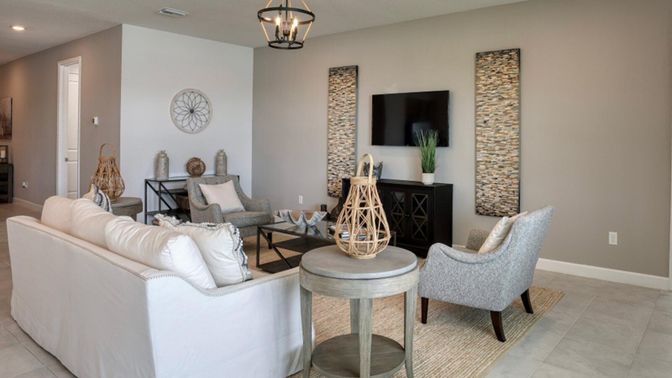 Interior, Living room, Recessed Lighting