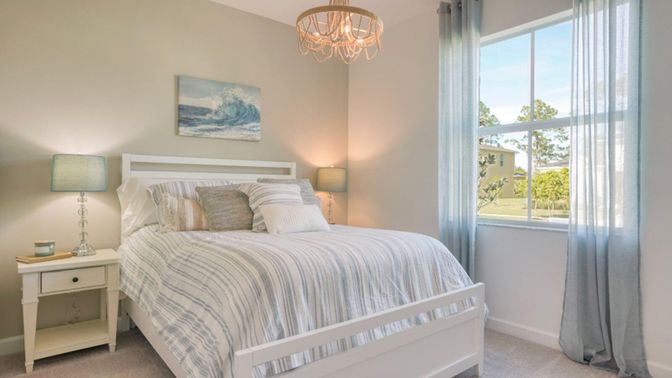 Bedroom, Chandelier, Interior