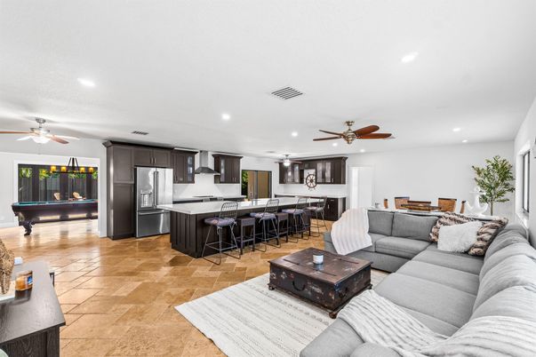 Interior, Kitchen, Living room, Recessed Lighting, Stainless Steel Appliances