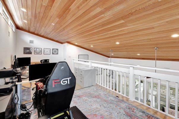 Home Office, Interior, Recessed Lighting, Wooden Ceilings