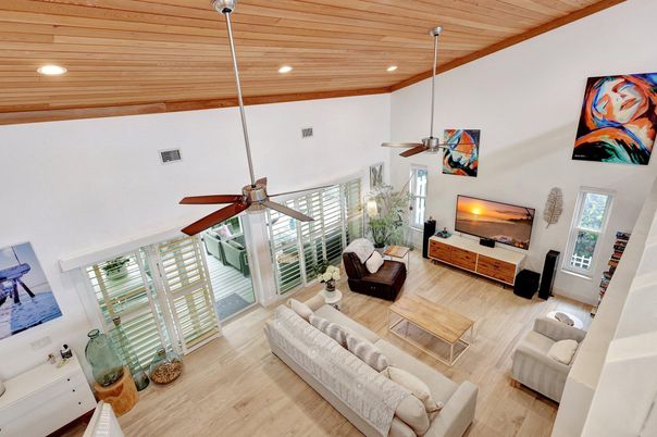 Interior, Living room, Recessed Lighting, Wooden Ceilings, Wood Texture Flooring