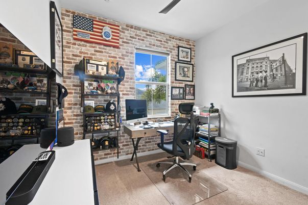 Home Office, Interior, Stone Walls