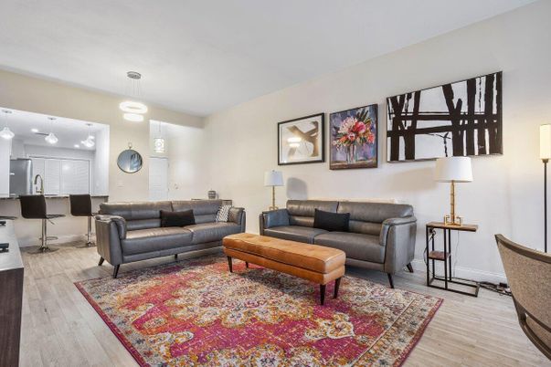Interior, Living room, Pendant Lights, Wood Texture Flooring