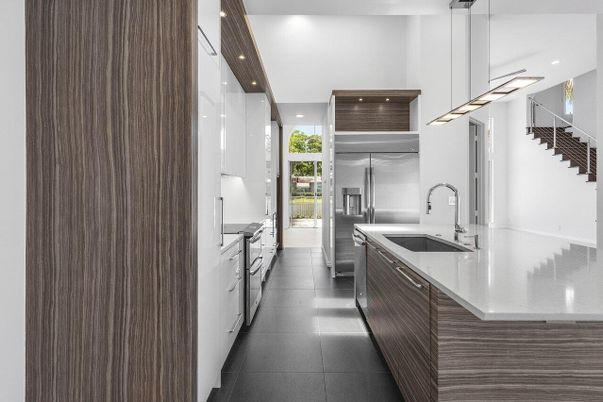 Interior, Kitchen, Pendant Lights, Recessed Lighting, Stainless Steel Appliances