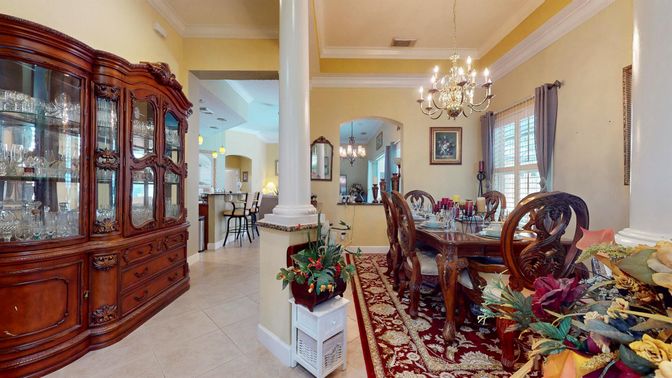 Chandelier, Dining room, Interior