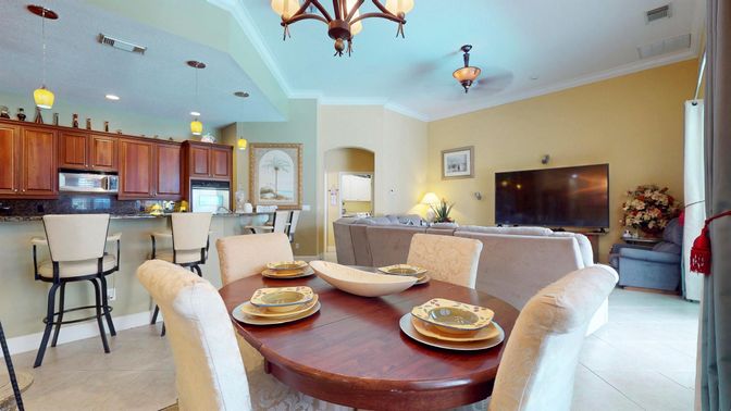 Dining room, Interior, Kitchen, Living room, Pendant Lights, Recessed Lighting