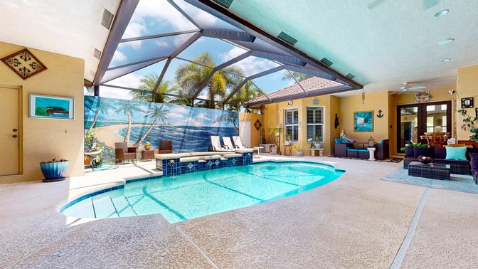 Glass Ceilings, Interior, Pool, Recessed Lighting, Sun Room