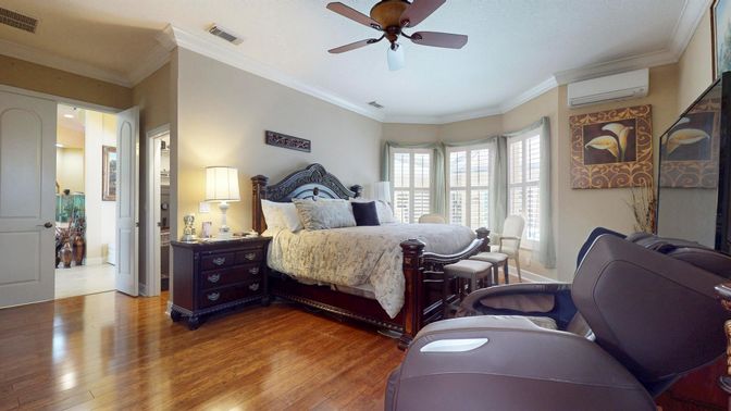 Bedroom, Interior, Wood Texture Flooring