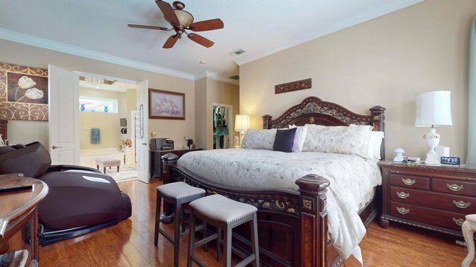 Bedroom, Interior, Wood Texture Flooring