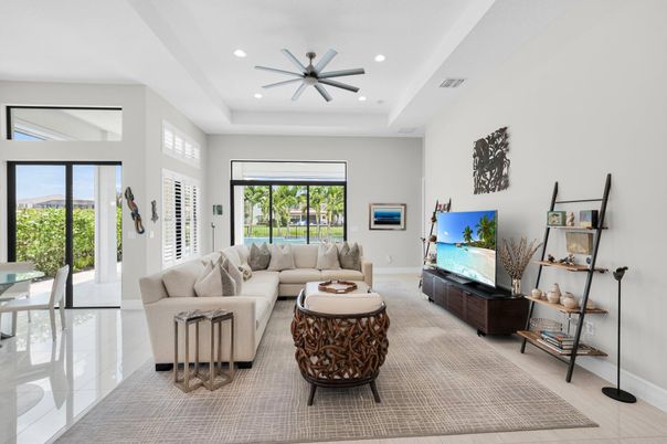 Interior, Living room, Recessed Lighting