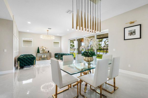 Chandelier, Dining room, Interior, Recessed Lighting