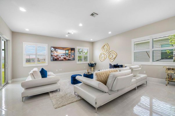 Interior, Living room, Recessed Lighting