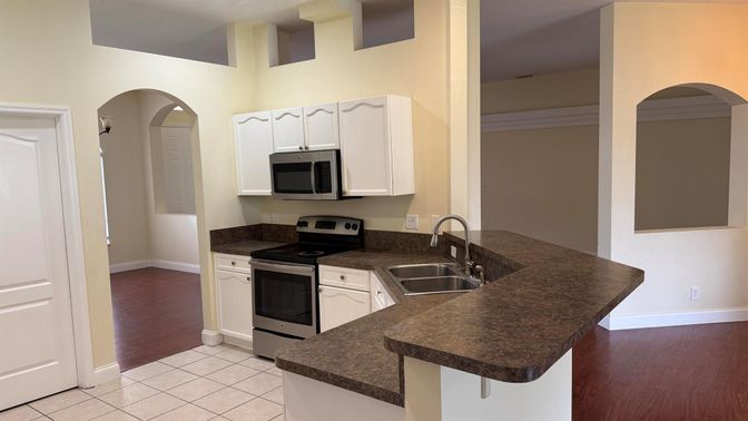 Interior, Kitchen, Wood Texture Flooring