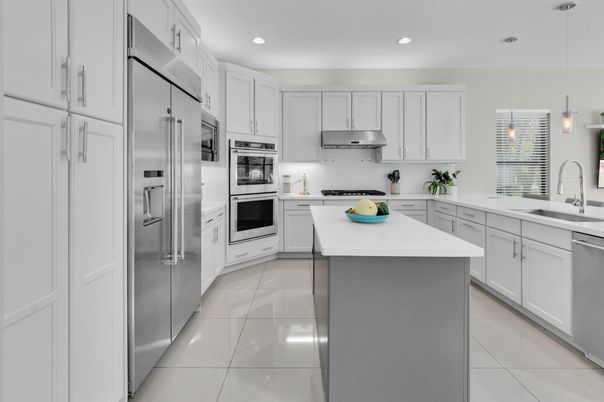 Interior, Kitchen, Pendant Lights, Recessed Lighting, Stainless Steel Appliances