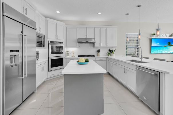 Interior, Kitchen, Pendant Lights, Recessed Lighting, Stainless Steel Appliances