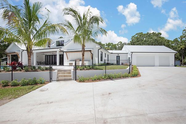 Attached, Backyard, Exterior, Facade, Farmhouse