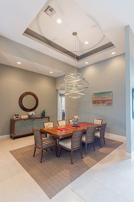Dining room, Interior, Pendant Lights, Recessed Lighting