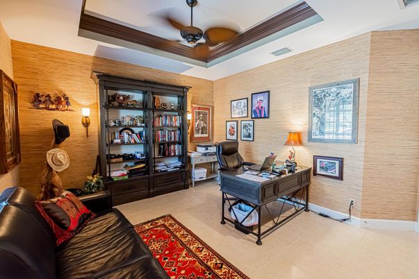 Home Office, Interior, Stone Walls