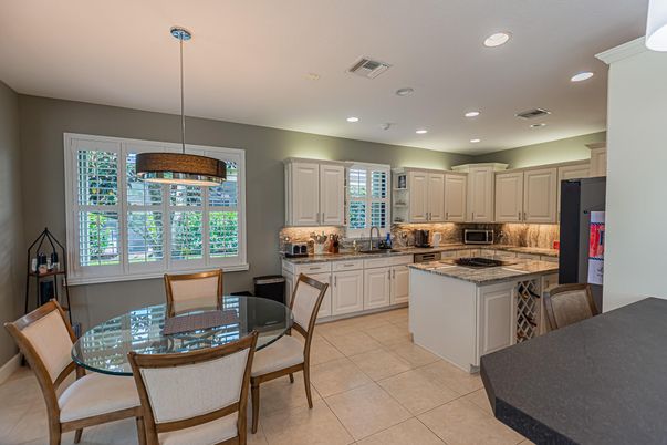 Dining room, Interior, Kitchen, Pendant Lights, Recessed Lighting