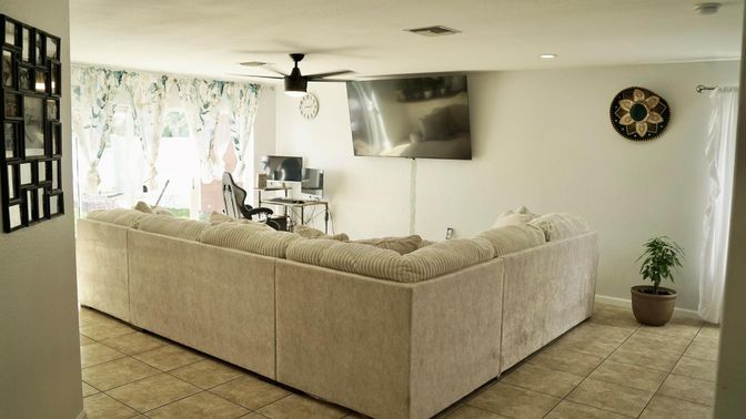 Interior, Living room, Recessed Lighting