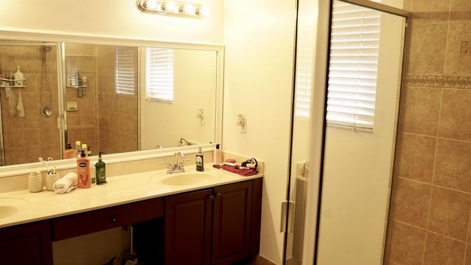 Bathroom, Dual Sink Vanities, Glass Shower, Interior