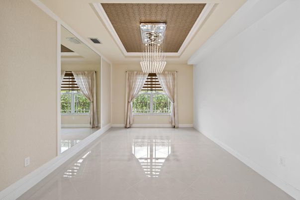 Chandelier, Empty room, Interior