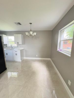 Chandelier, Empty room, Interior, Kitchen