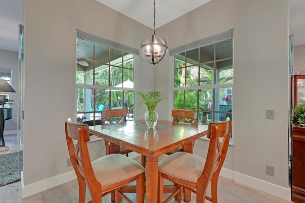Chandelier, Dining room, Interior, Pendant Lights, Wood Texture Flooring