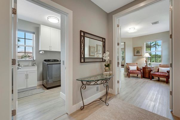 Interior, Washer, Wood Texture Flooring
