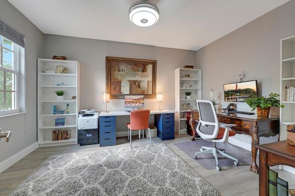 Home Office, Interior, Wood Texture Flooring