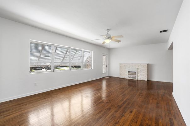 Empty room, Fireplace, Interior, Wood Texture Flooring